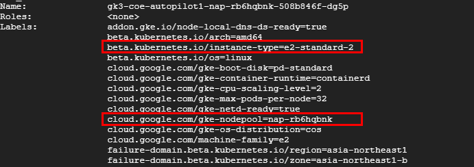 新たに作成されたノード